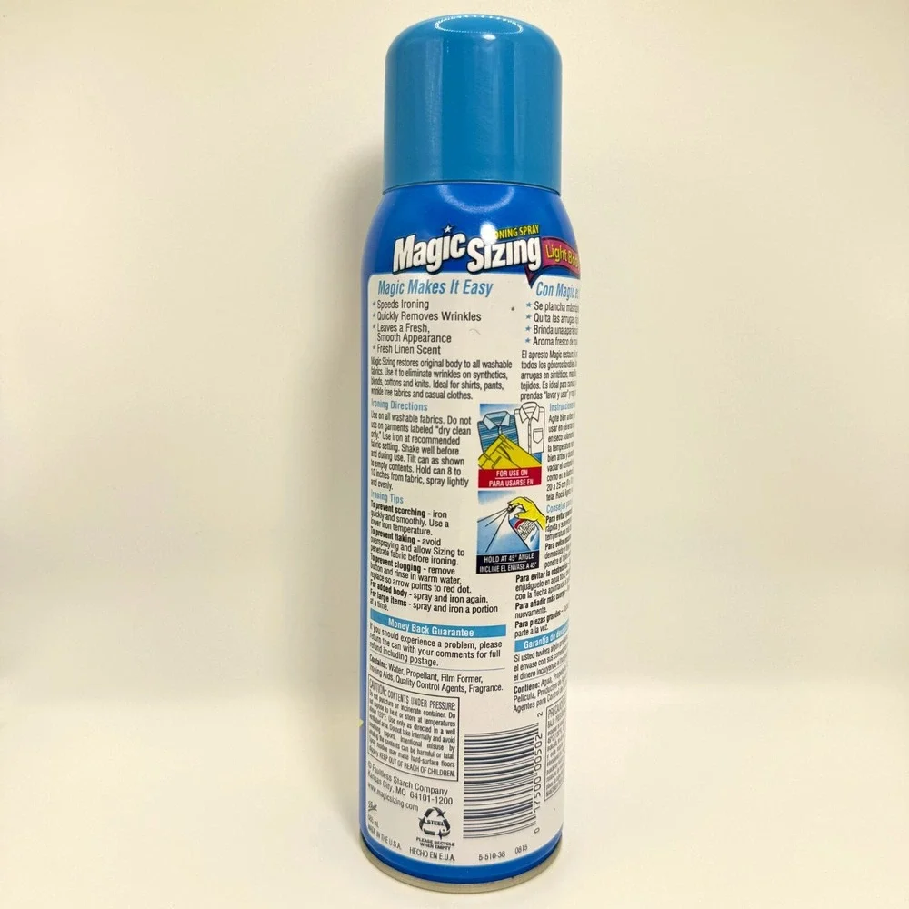 Magic‎ Sizing Light Body Ironing Spray – 20 oz – Fresh Linen Scent – NEW